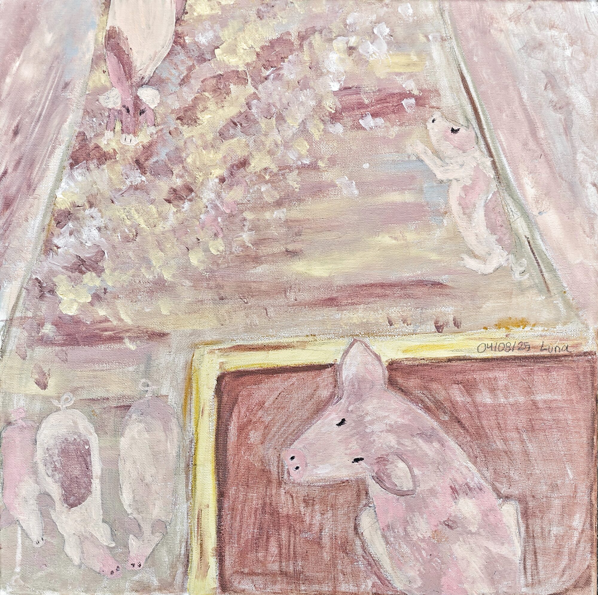 Untitled, 2025,Acrylic on canvas, 40 × 40 cm