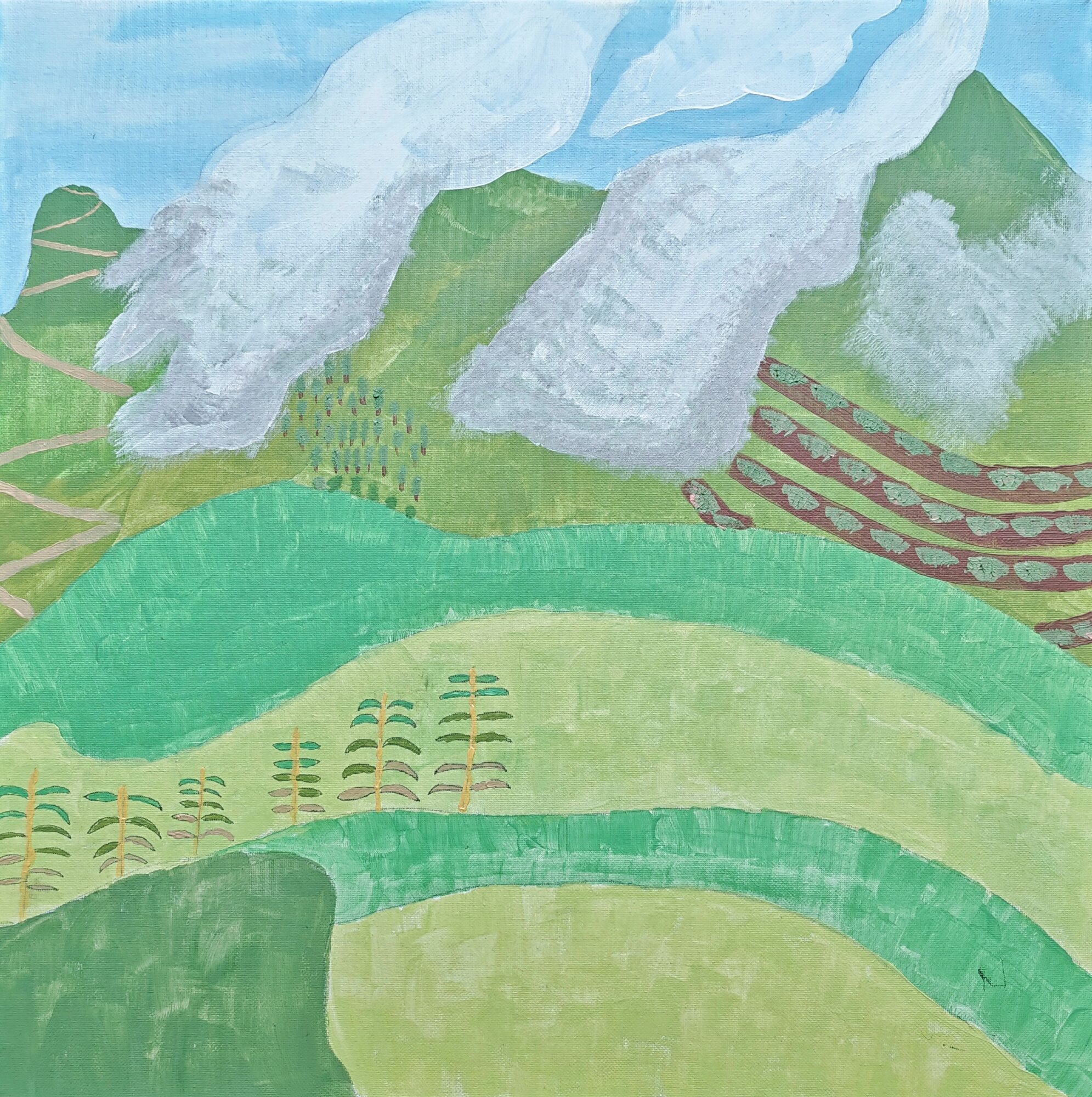 Untitled, 2025,Acrylic on canvas, 50 × 50 cm