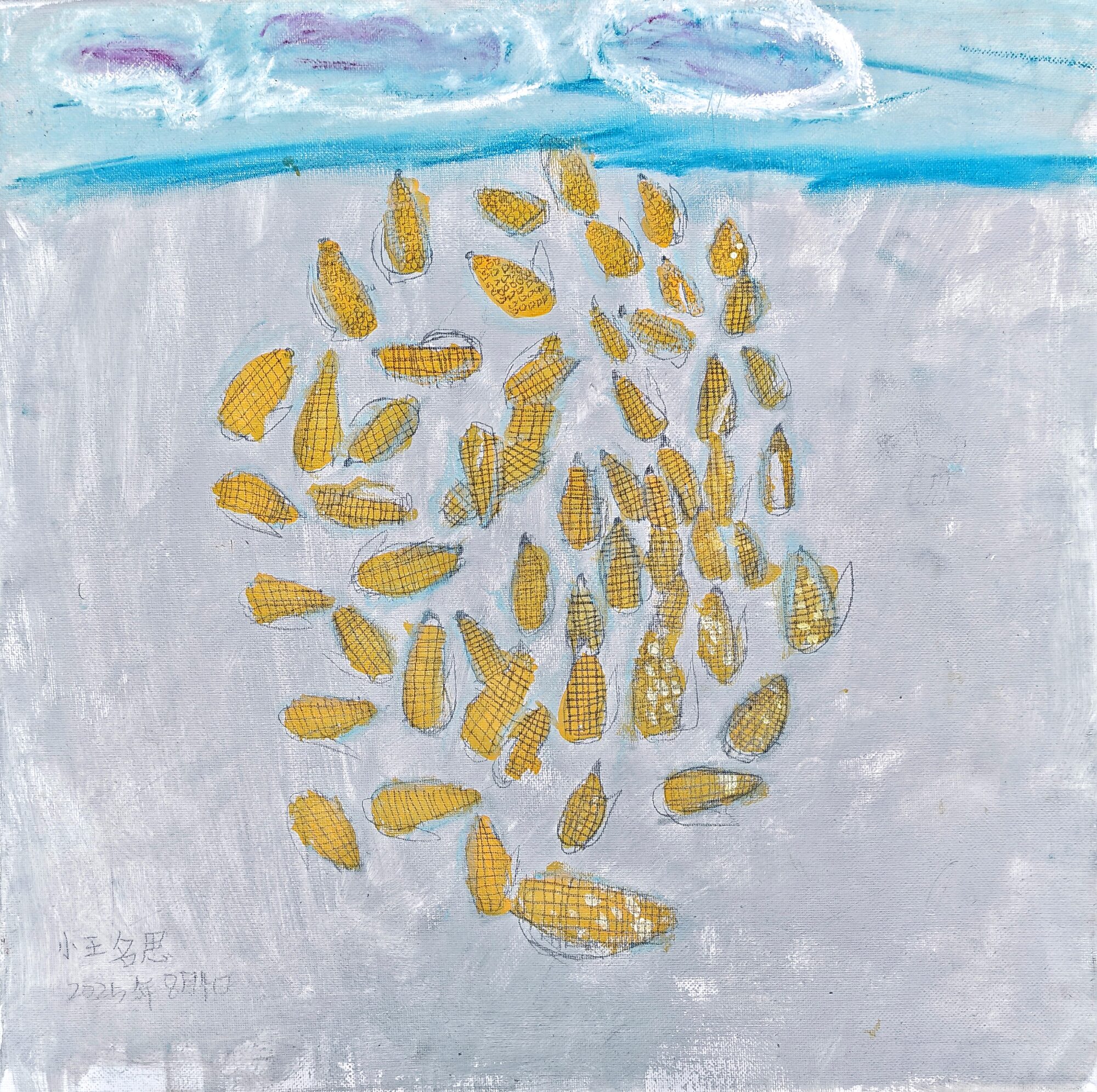 Untitled, 2025,Acrylic on canvas, 40 × 40 cm